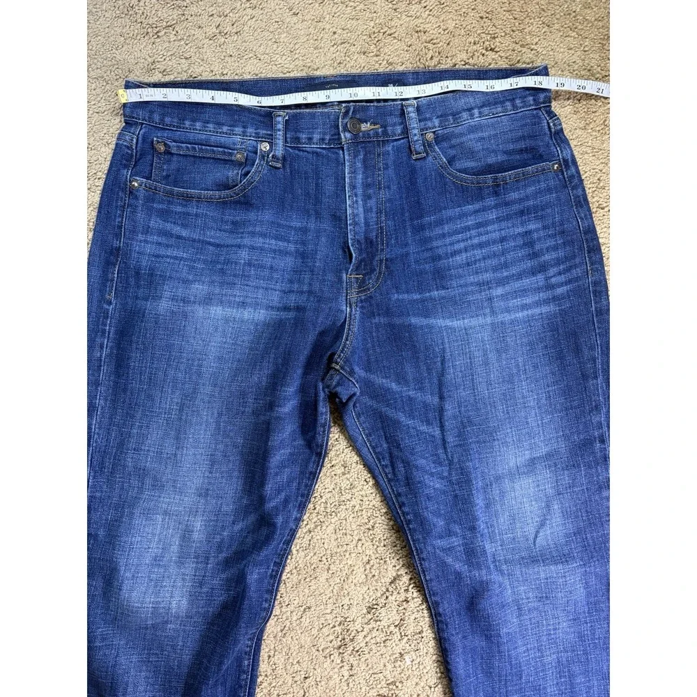 Lucky Brand 121 Slim Jeans Men 36/30 Blue Straight Leg Mid Rise Stretch Preppy